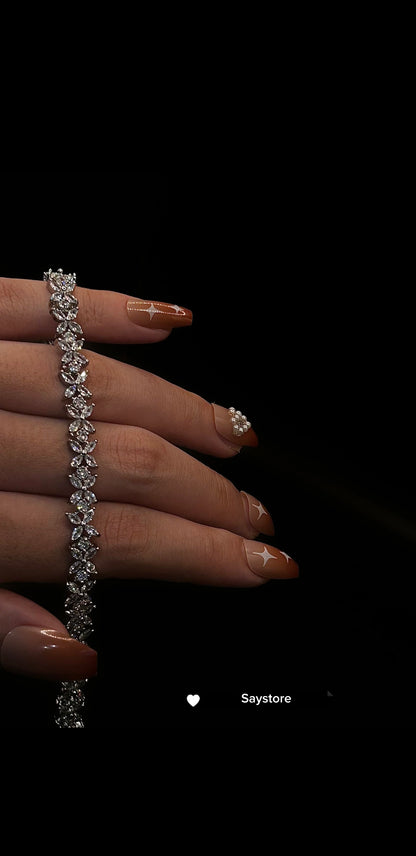 Wedding Bridal Bracelet for Brides, Cubic Zirconia Classic Tennis Bracelet for Women Jewelry Gift